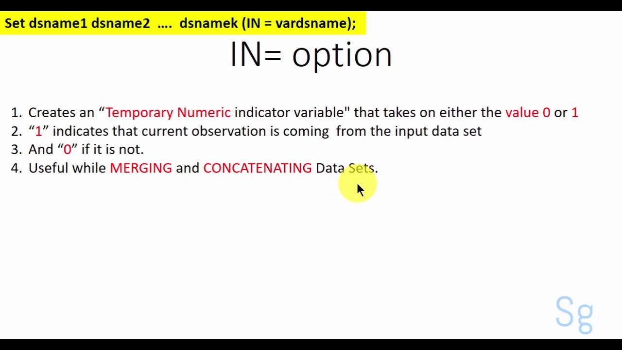 2 8 In Option in SET statement