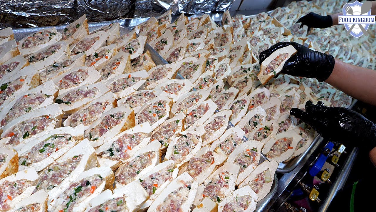 Уникальное корейское тушеное мясо с сэндвичем с тофу/корейская уличная еда