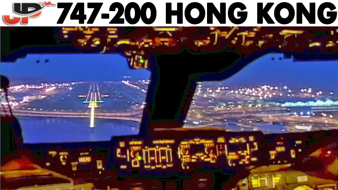 Fantastic 747 Dawn Approach into Hong Kong (2005)