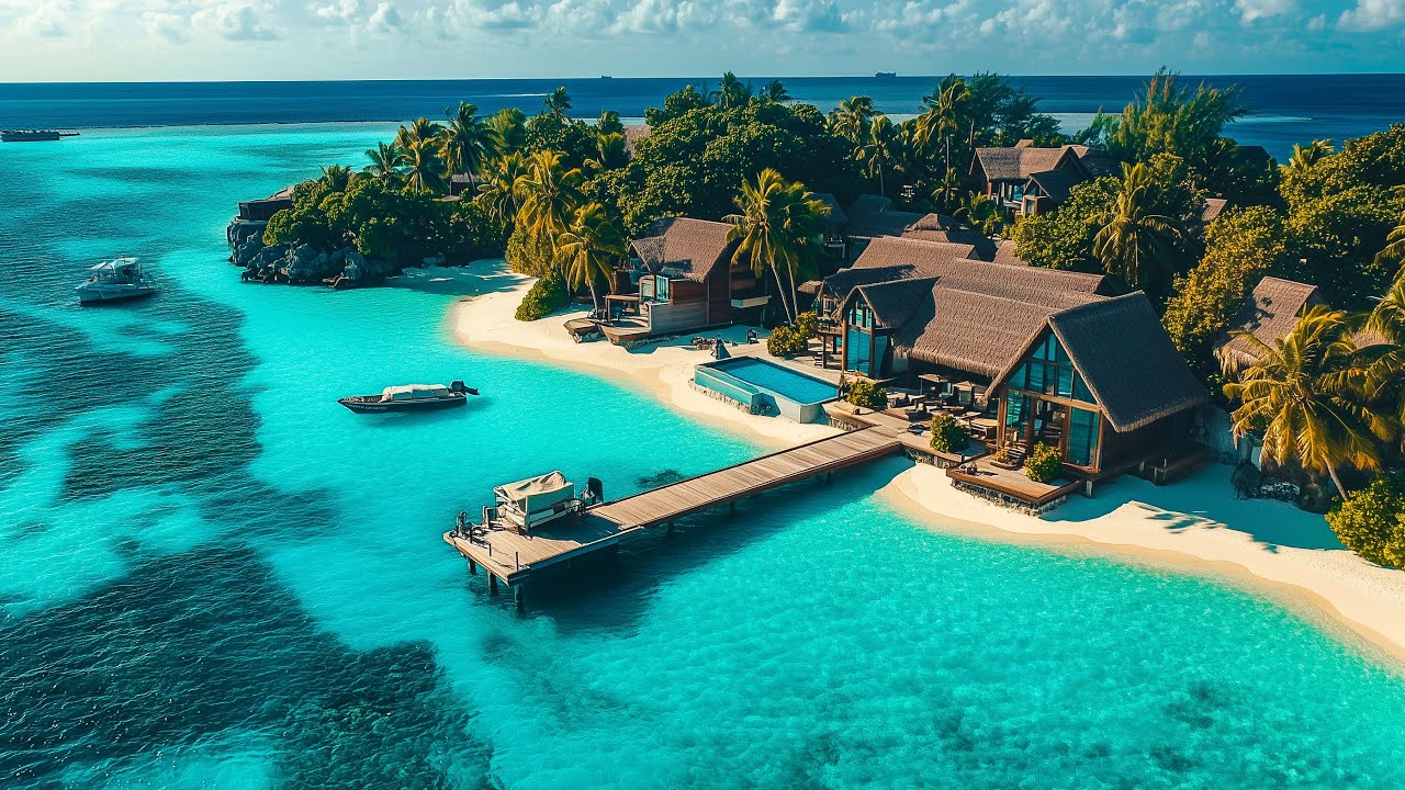 Tropical Paradise DRONE FOOTAGE HD - Beautiful Chillout Beach & Island Landscapes Footage