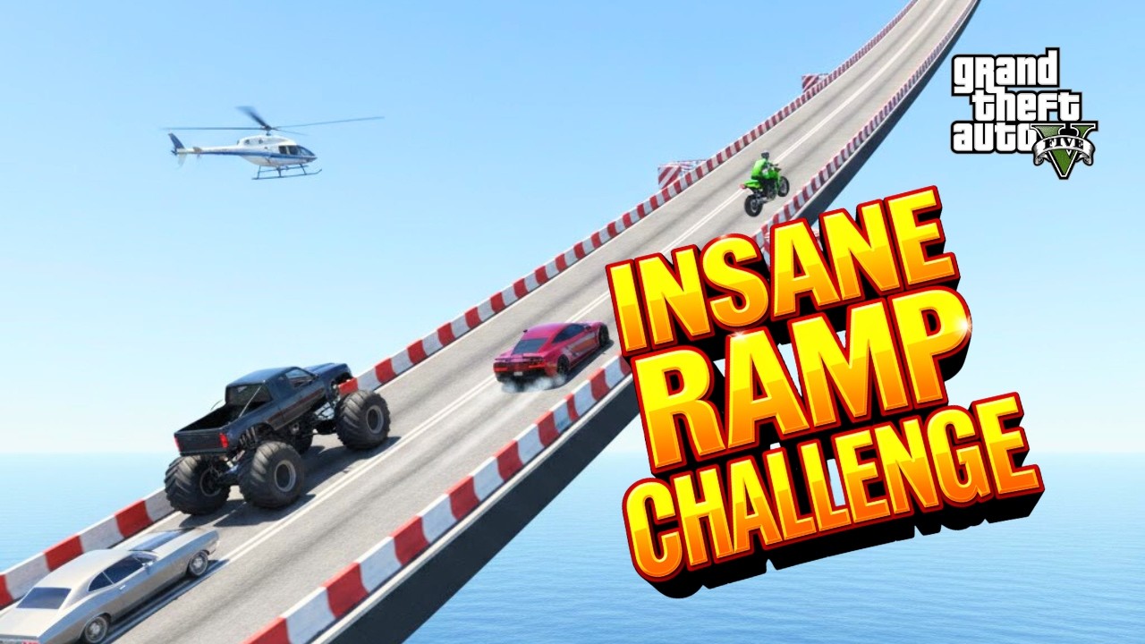 Insane GTA 5 Stunt Racing Madness : Spidey Rambo Takes On Supercars, Bikes, Monster Trucks, & More🔥