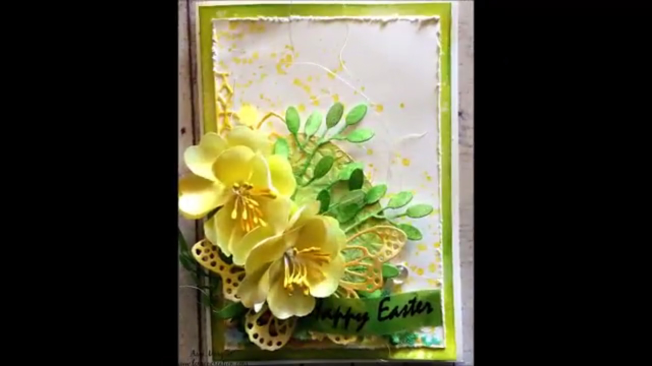 Mixed media card for Easter