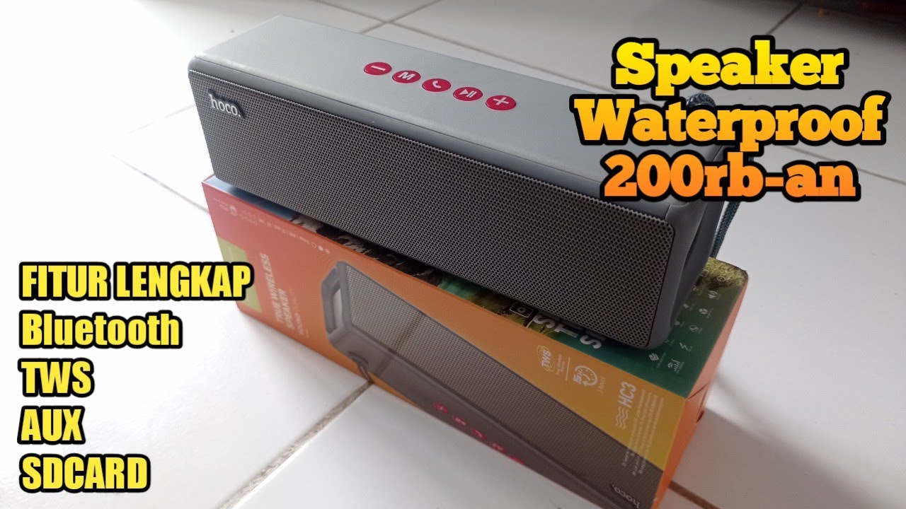 Speaker Hoco HC3 Kualitas Premium Harga 200 ribuan // Speaker Bluetooth Murah Waterproof
