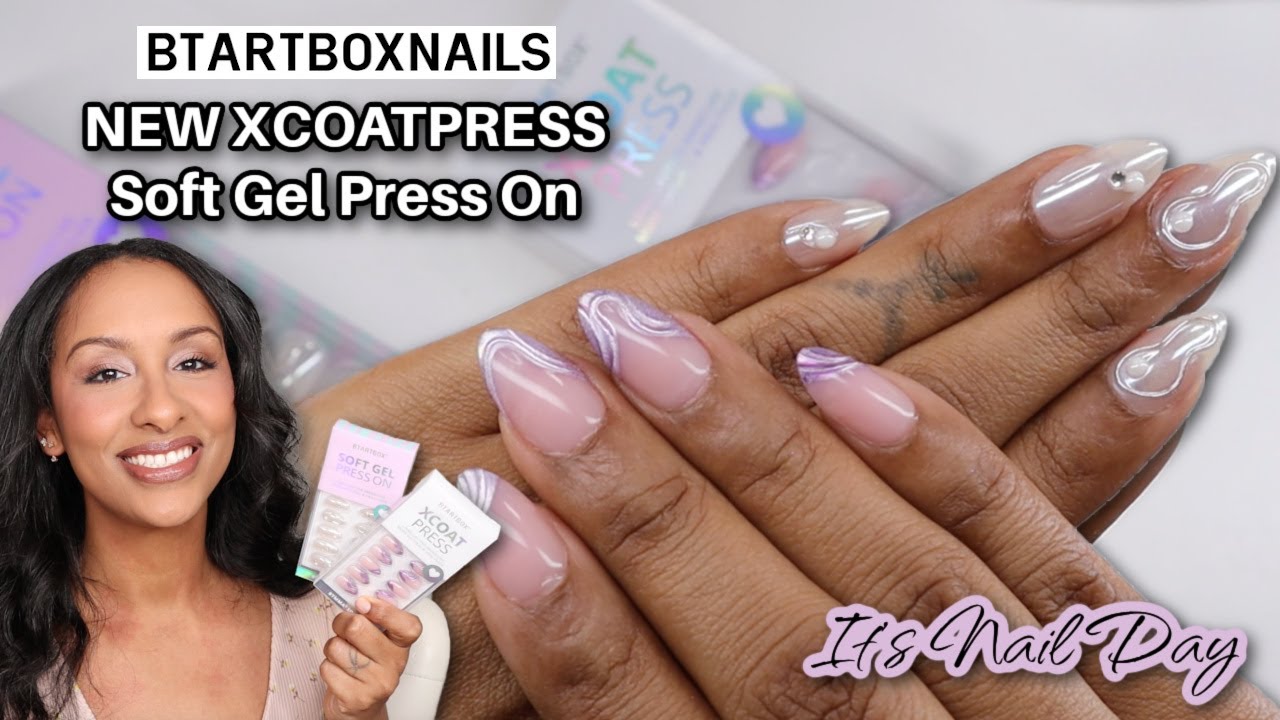 First Time Trying Press-On Nails! BTARTBOX XCOATPRESS & Soft Gel Review | Fast & Easy Mani! | Mo 💅🏽