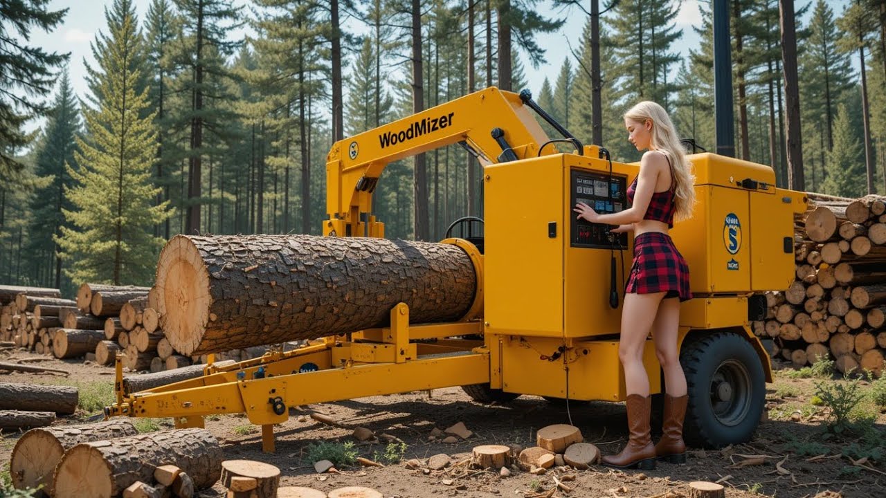 Incredibili macchine per il taglio del legno: lavorazione automatica dei tronchi ad alta velocit&agrave;