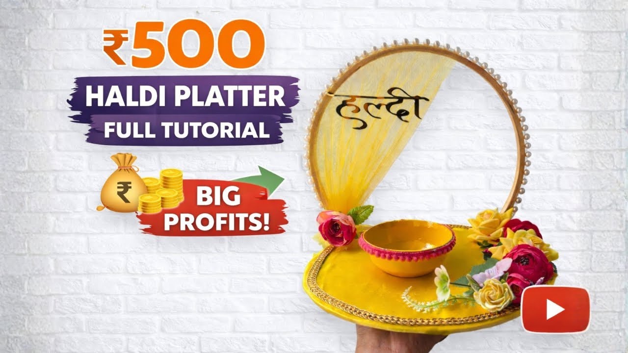 Haldi platter tutorial | DIY Haldi platter | Haldi platter making idea