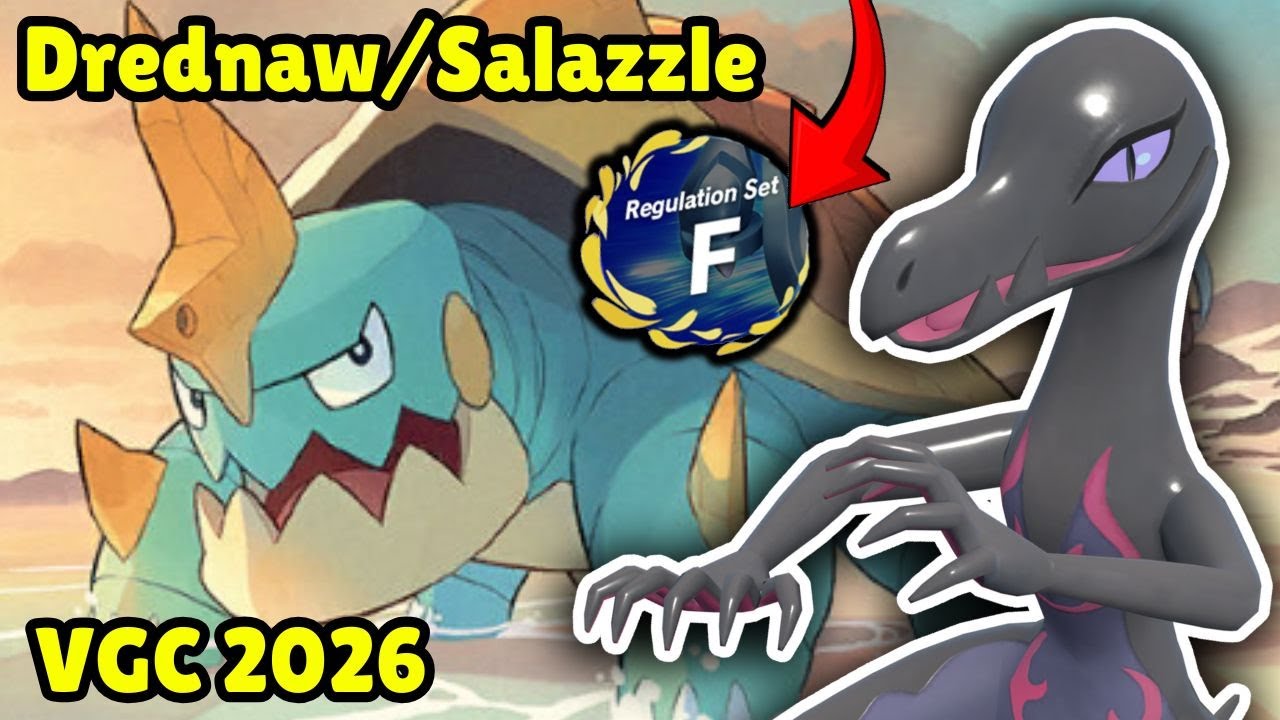 Дреднау и Салаззл! Соревновательные Wi-Fi-битвы в Pokemon VGC 2026 Reg F.