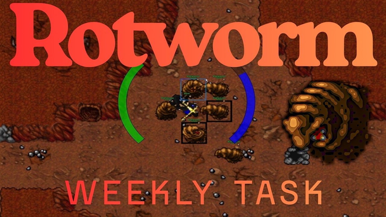 Tibia Rotworm Liberty Bay Weekly Task Bestiary #tibia #tibia2026 #weeklytask #tibiaglobal