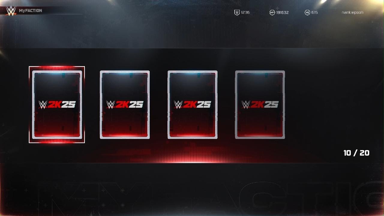 WWE 2K25 my 1st 20 box pack opening