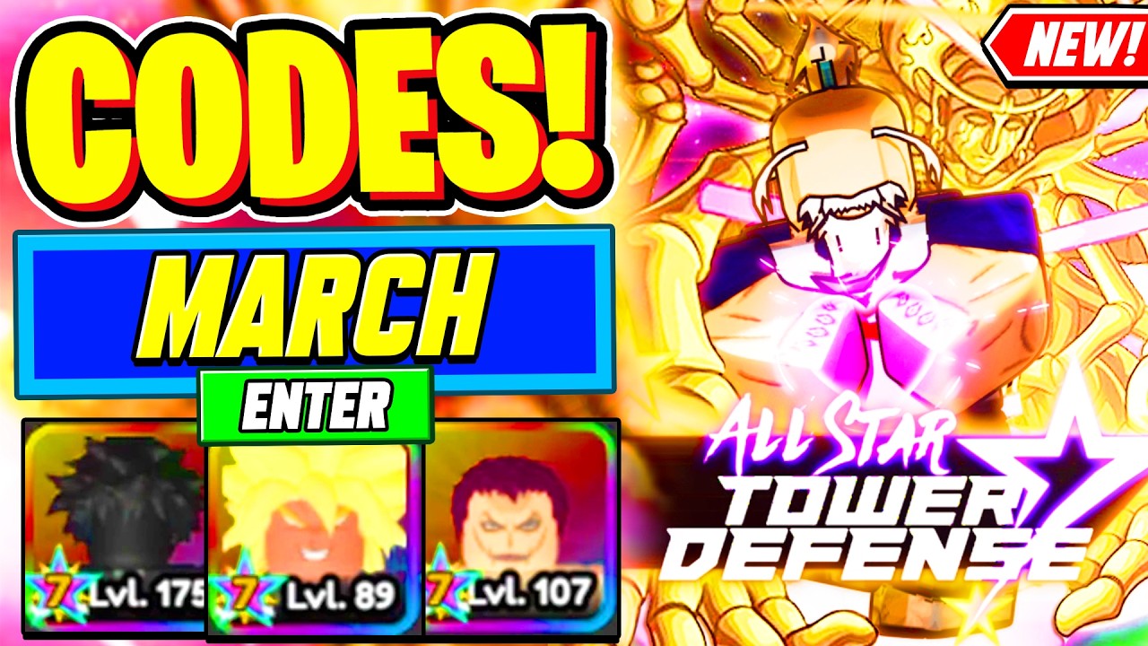 ⚠️Новое⚠️ ВСЕ РАБОЧИЕ КОДЫ для All Star Tower Defense, март 2026 г. - Roblox ASTD Codes