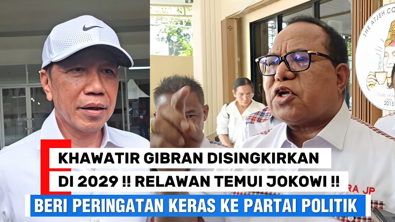 Khawatir Gibran Disingkirkan 2029, Relawan Jokowi SKAK Partai : Efek Jokowi Msh Tinggi di Negara ini