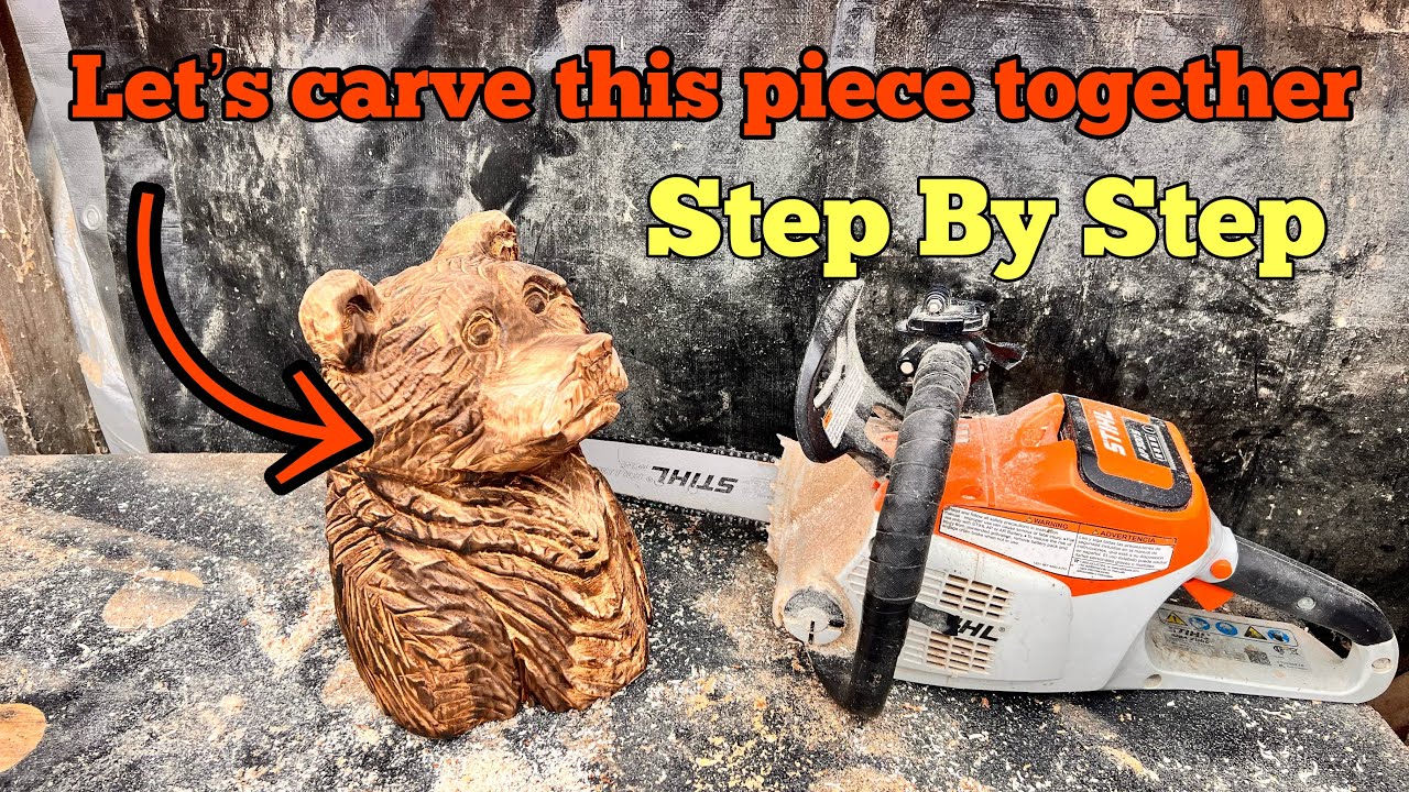 Chainsaw carving a bear step by step This bear carving tutorial should help beginner carvers