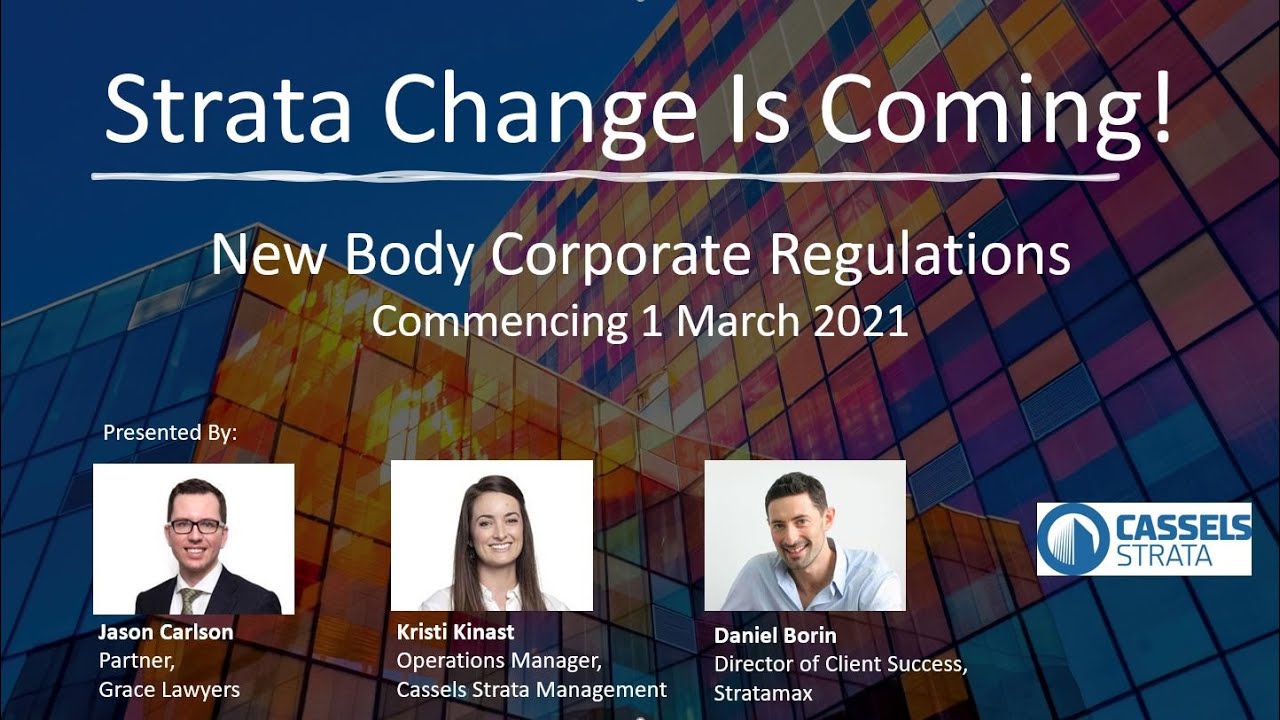 QLD | New Strata Regulations webinar held by Cassels Strata Management