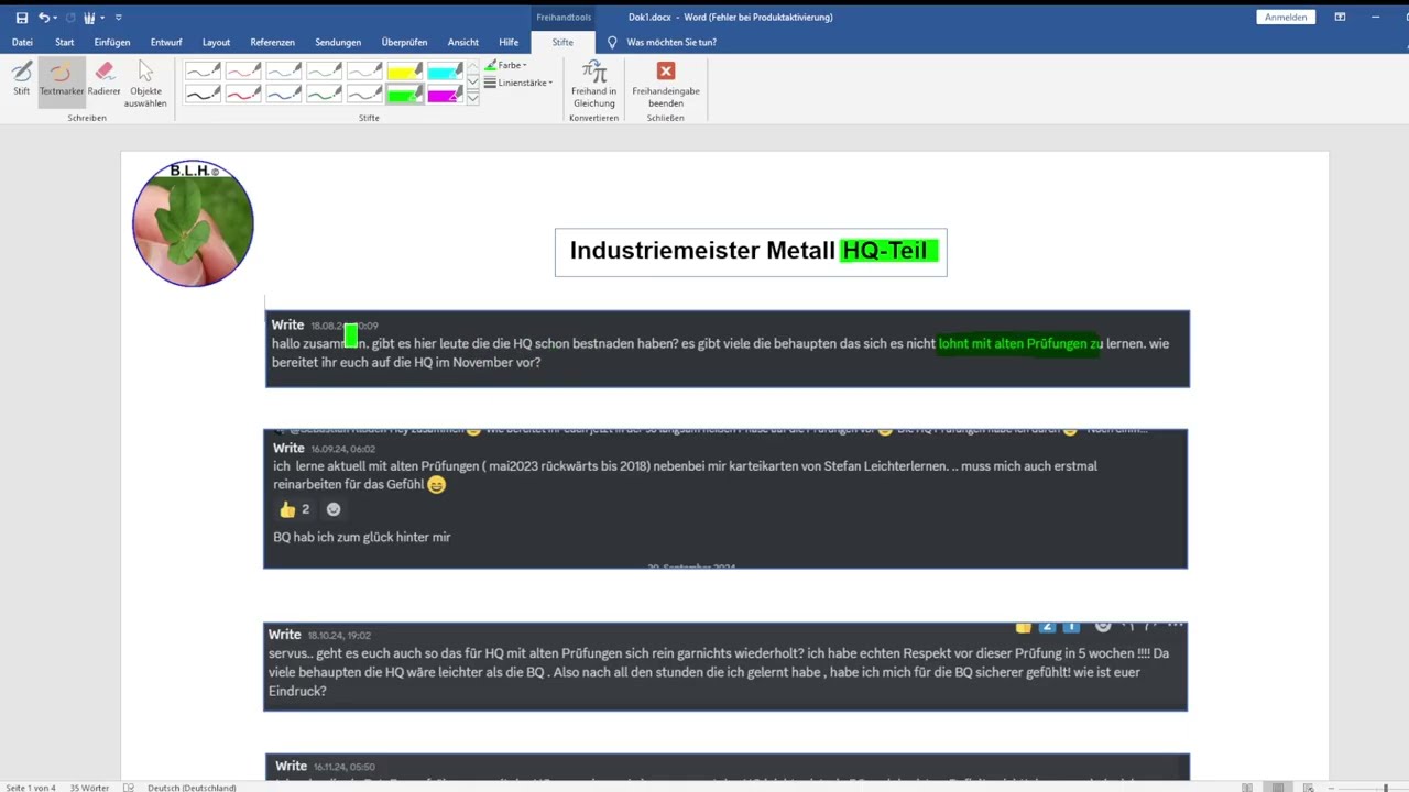 Industriemeister Metall HQ Teil