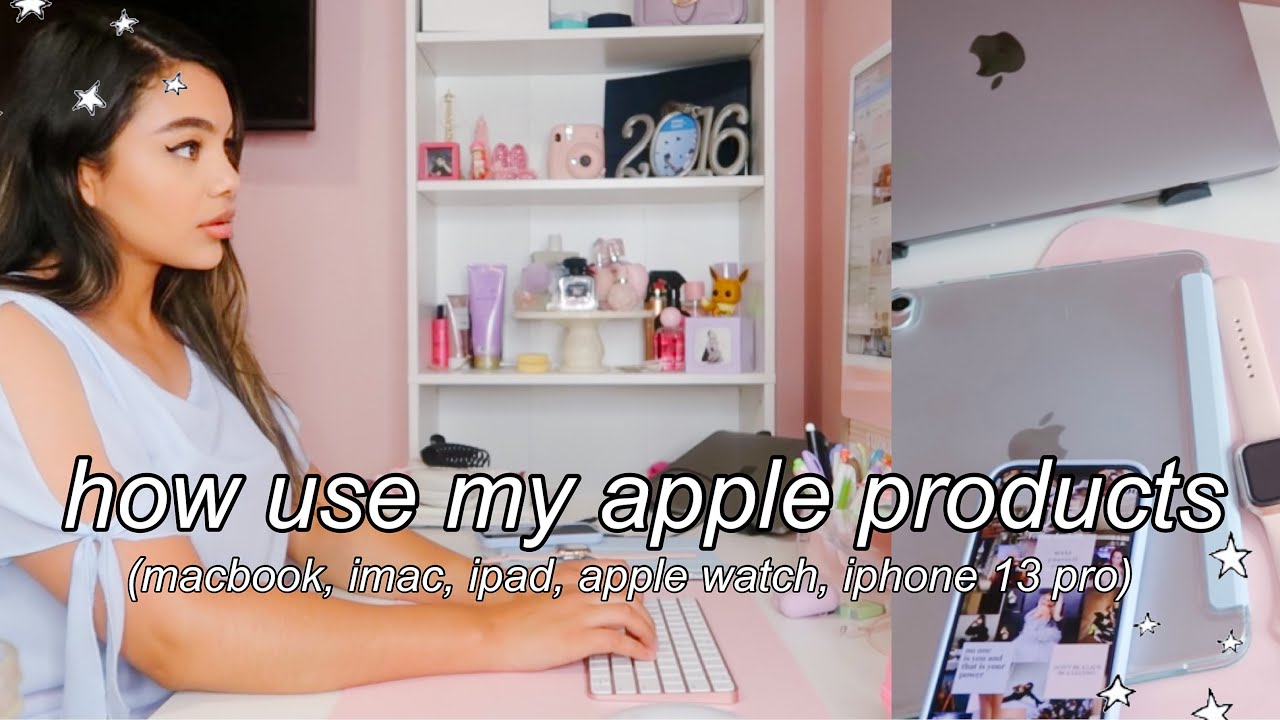HOW I USE MY APPLE DEVICES IN A DAY!! (MacBook pro, iMac M1, Ipad Air 5, Iphone 13 Pro)