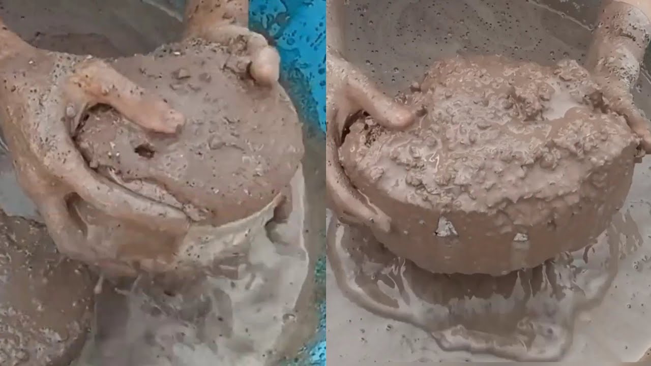 Asmr||Extra gritty red dirt crumbling||relaxing mouthwatering yummy paste play 🥰🤩💯 satisfaction