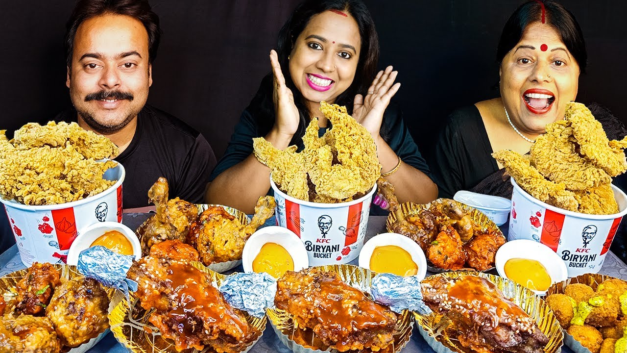 KFC CHICKEN BUCKET EATING CHALLENGE | Funny Challenge | Indian Eating Show