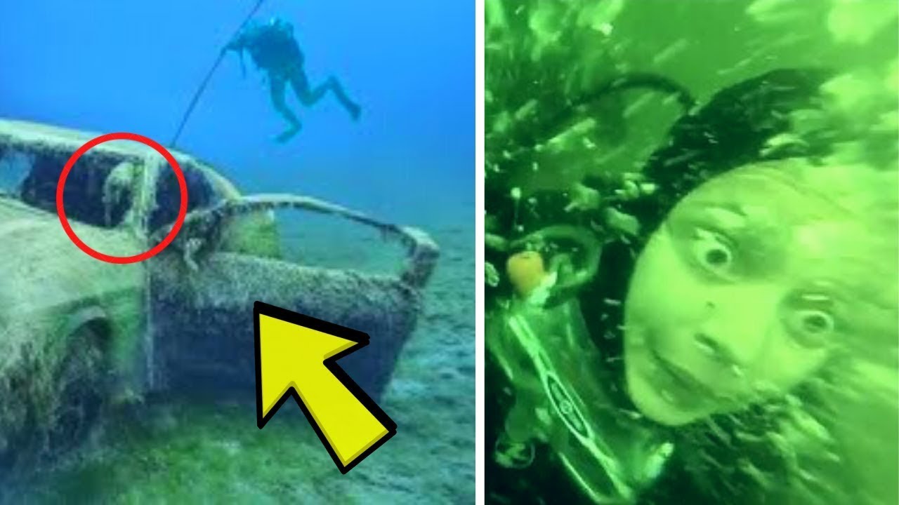 Taucher entdeckt ein 20Jahre altes Auto unter Wasser. Als er sieht was drin ist fällt er in Ohnmacht