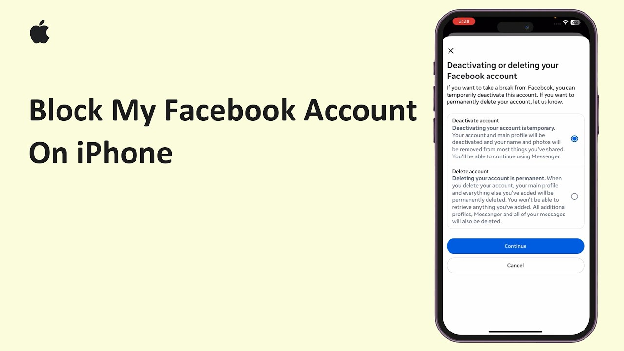 How To Block My Facebook Account On iPhone 2026 | Disable Facebook Account Using iOS App
