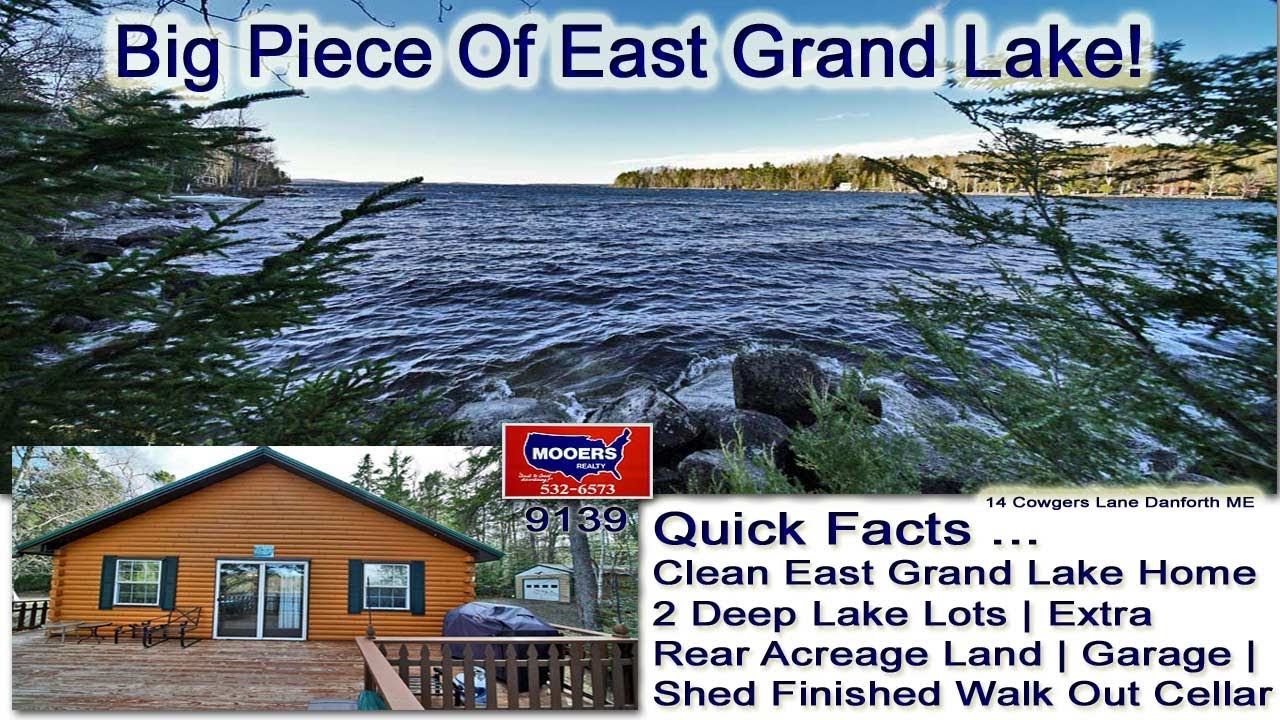 Waterfront Log Home On Big Maine Lake Video | East Grand Lake MOOERS REALTY 9139
