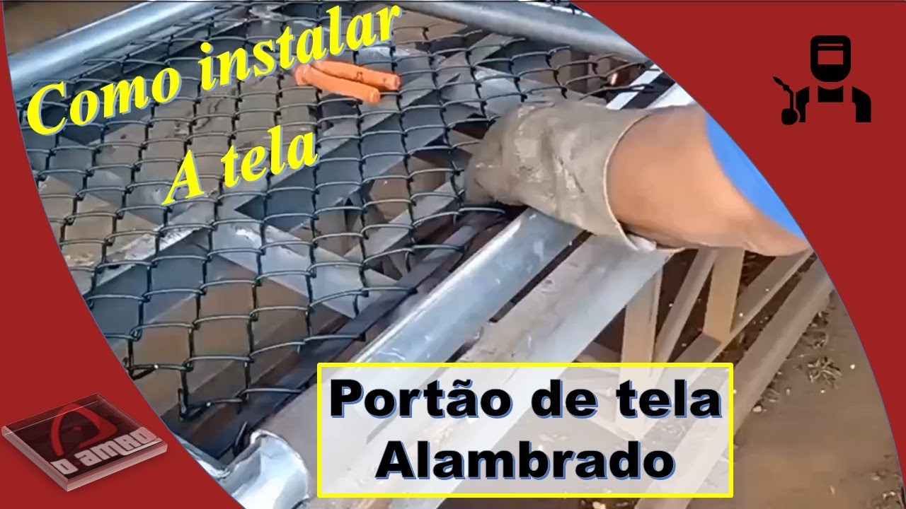 Como fazer Portão de tela de alambrado | Como instalar e esticar a tela de alambrado no portão