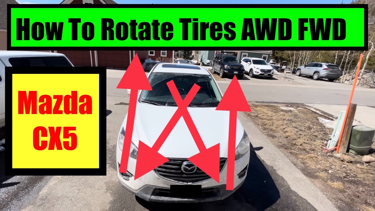 Как переставить шины AWD FWD Mazda CX5.