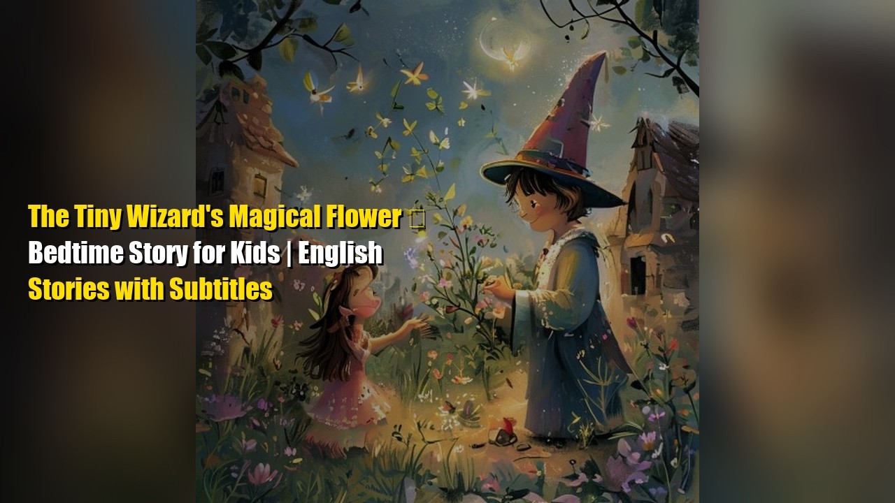 The Tiny Wizard's Magical Flower 🌼 Bedtime Story for Kids | English Stories with Subtitles