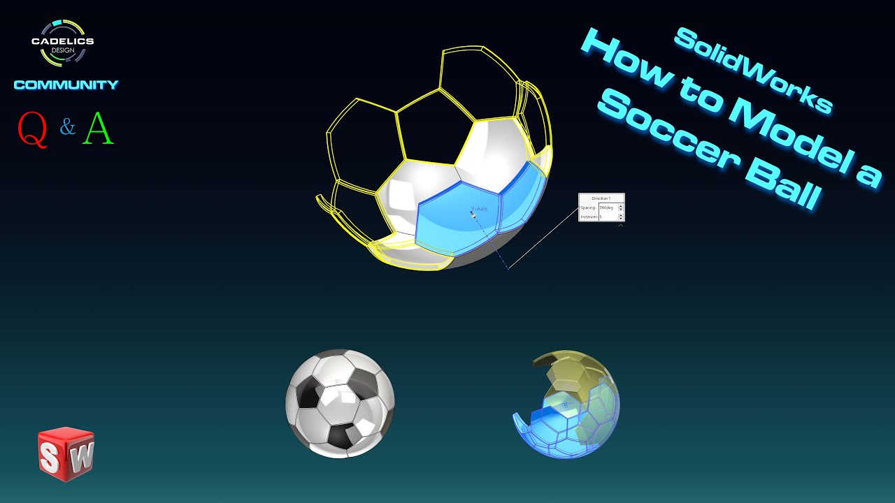 SolidWorks Q&A - How to Model a Soccer Ball | Tutorial