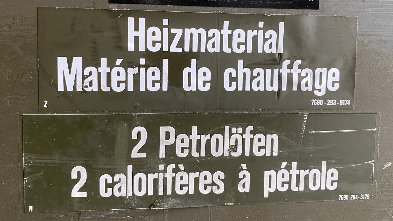 Ausr&uuml;stung Schweizer Armee: Heizmaterial Kiste  / Turmofen L51