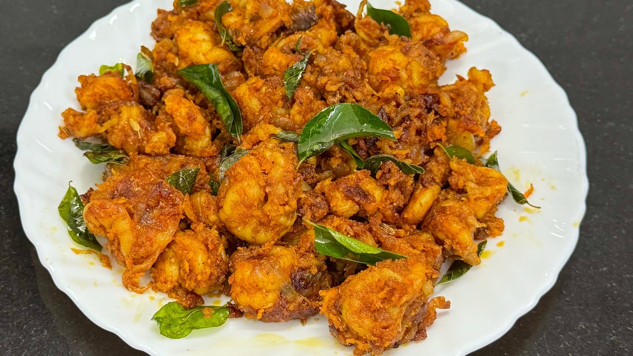 இறால் வறுவல் இப்படி ஒருமுறை செய்ங்க அருமை 👌👌/Prawnfry/ prawn fry recipe in tamil / prawn masala fry