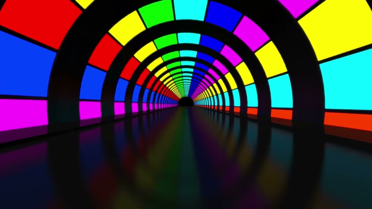 4K Colorful Screen Visual Therapy : TRIPPY TUNNEL : ChromaScape: The Enchanting 4K Therapy Odyssey..