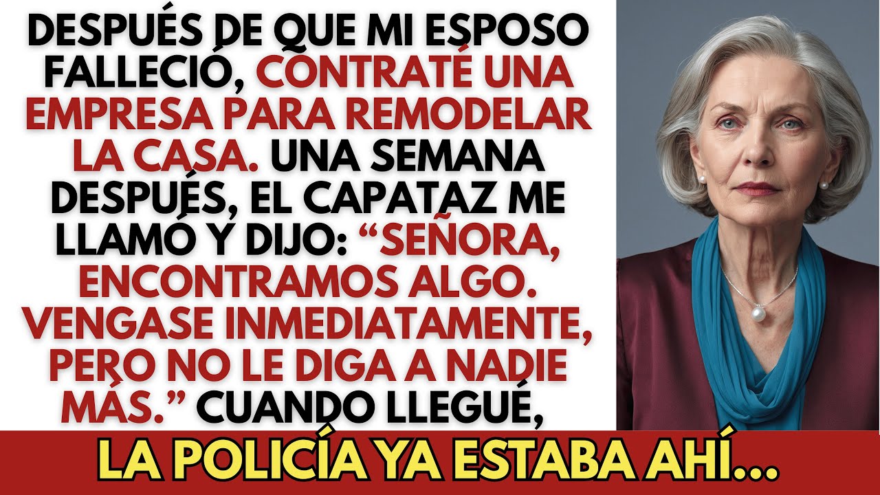 Después de que mi esposo falleció, contraté una empresa para remodelar la casa…