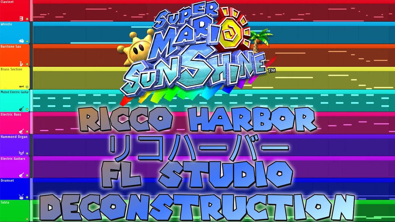 Super Mario Sunshine - RICCO HARBOR - FL Studio Deconstruction