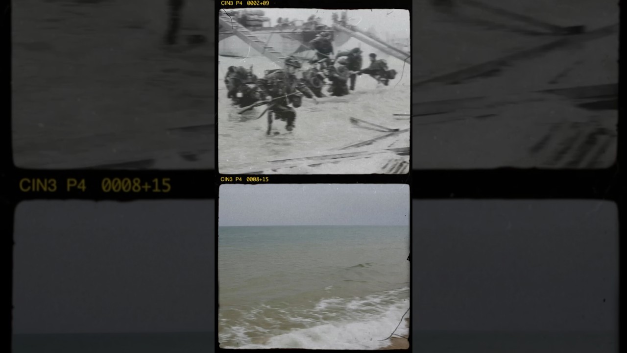 Then and Now Photo “WWII in D-Day Normandy - France  Photos You Won’t Believe'' ww2