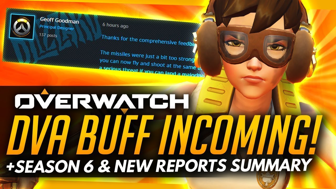 Overwatch | Грядут улучшения DVA + Сезон 6 и новые отчёты