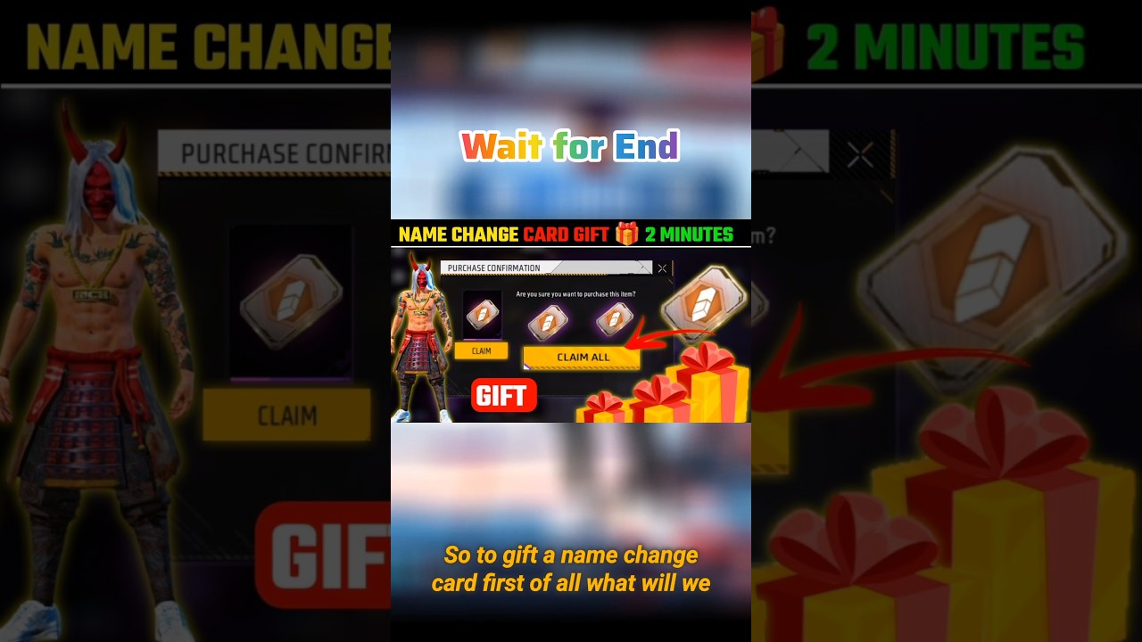 🔥HOW TO GIFT NAME CHANGE CARD IN FREE FIRE | NAME CHANGE KARKE 🔥😱