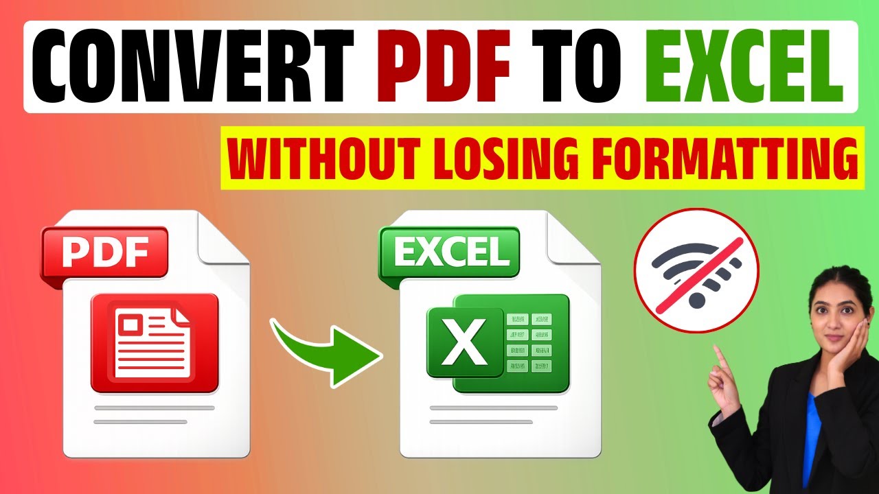 Преобразуйте PDF в Excel в автономном режиме без потери форматирования (загрузка файла не требует...