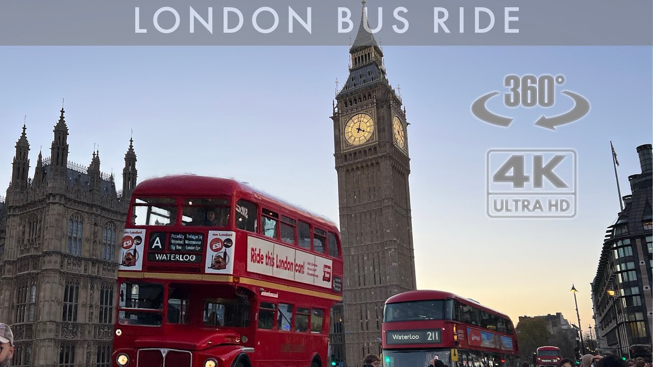 London: Double-Decker Bus Ride | 4K 360 Virtual Tour