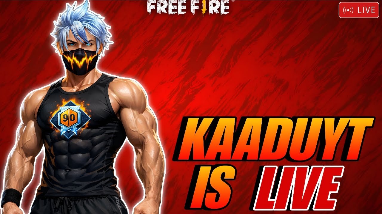 🔴 LIVE - BR - RANK PUSH GO TO MASTER FREE FIRE LIVE IN KANNADA 🔥 #KAADUYT #FREEFIRE