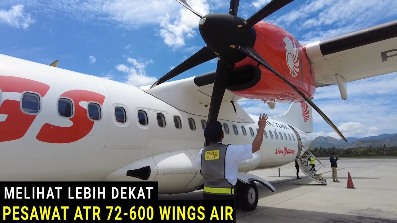 Melihat dari Dekat Pesawat ATR 72-600 Wings Air Sebelum Terbang di Bandara Mutiara SIS Al-Jufrie