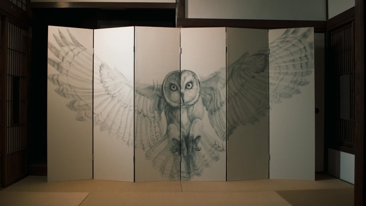 鉛筆画ライブドローイング「梟」（Full ver.) | トンボ鉛筆