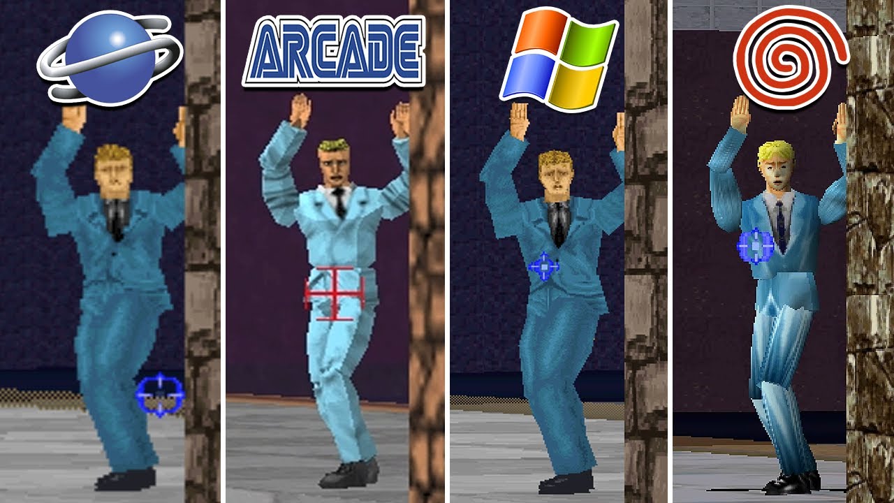 Virtua Cop 2 (1995) PC vs Dreamcast vs Arcade vs Sega Saturn | Graphics Comparison