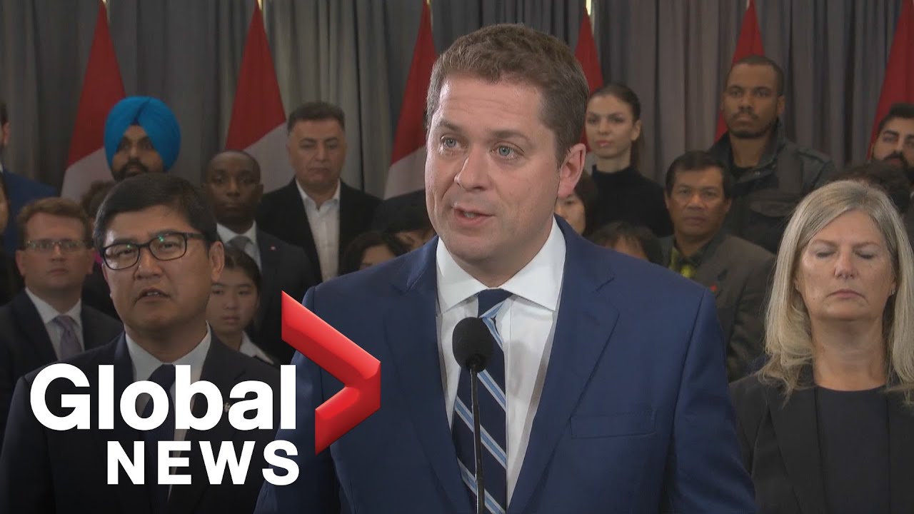 Canada Election: Conservative Leader Andrew Scheer delivers a statement in north Toronto