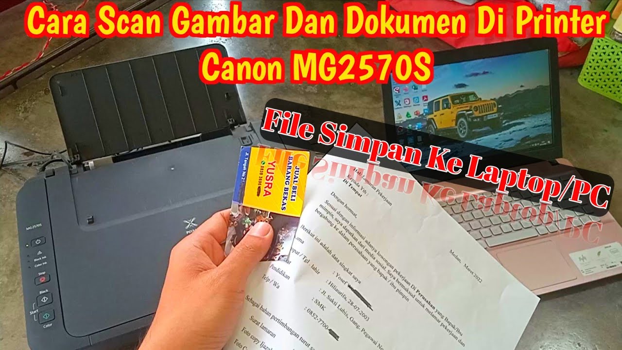 Cara Scan Kartu Nama & Dokumen Di Printer Canon PIXMA MG2570S