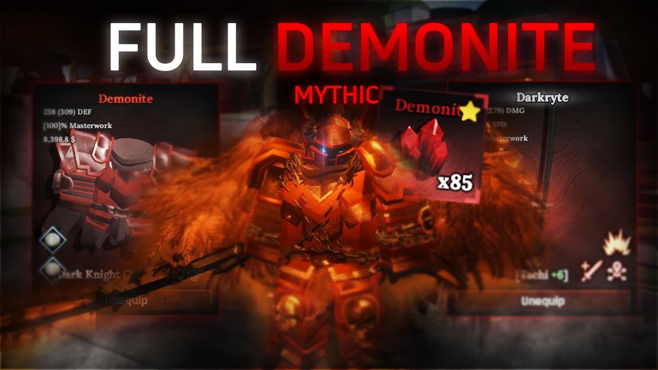 Mythic Demonite Gear Showcase | The Forge Roblox