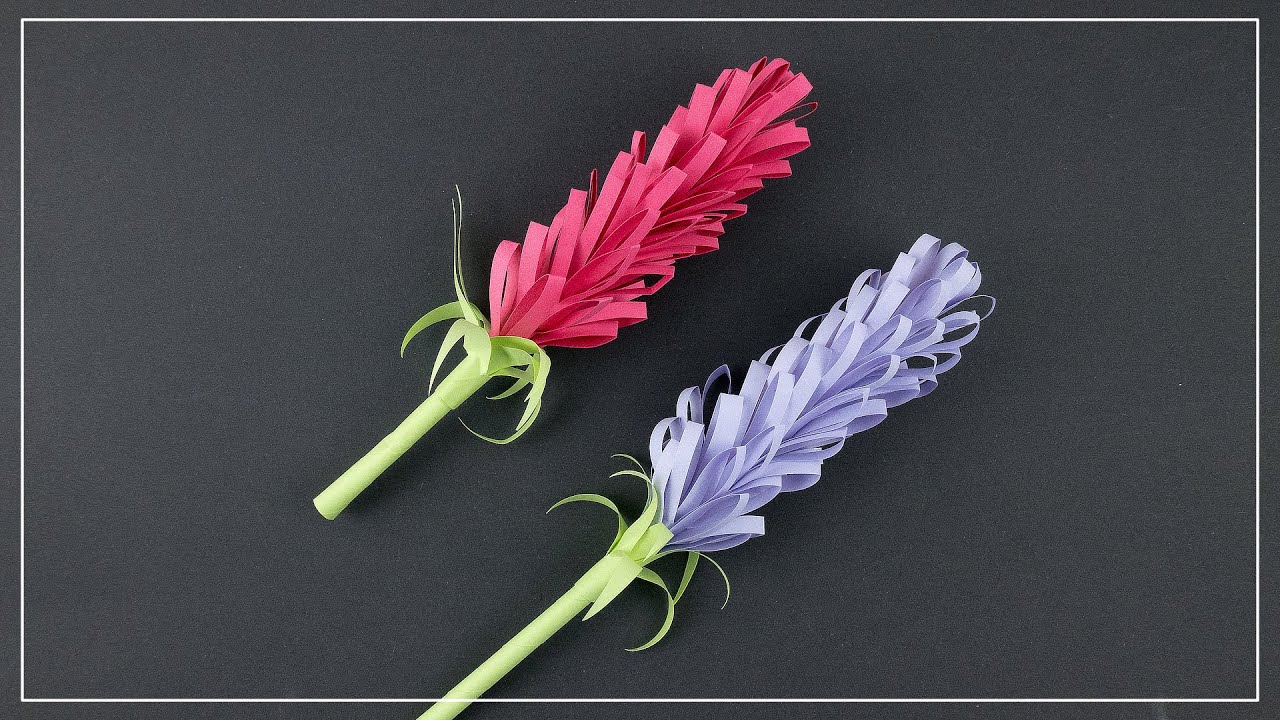 DIY Lavendel aus Papier basteln | Deko Blumen selber machen
