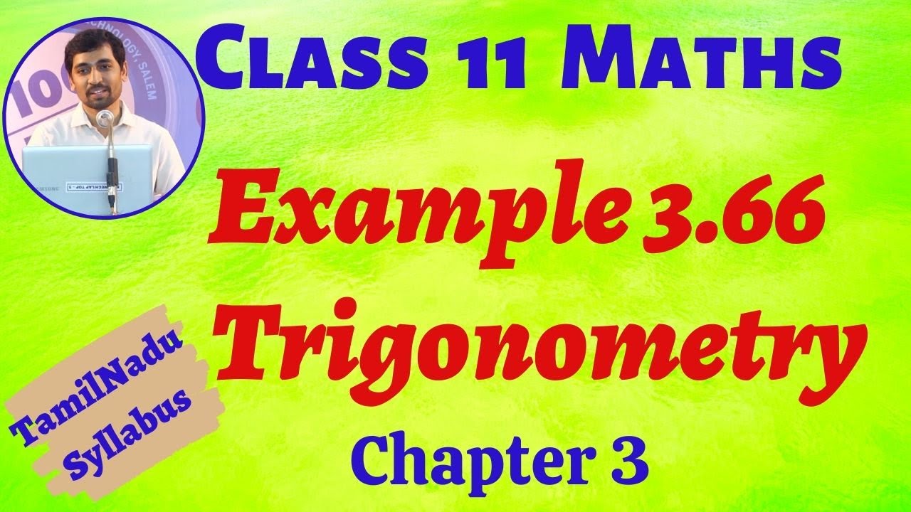 TN Class Class 11 Maths | Example 3.66 Trigonometry Chapter 3 | TN New Syllabus | AlexMaths