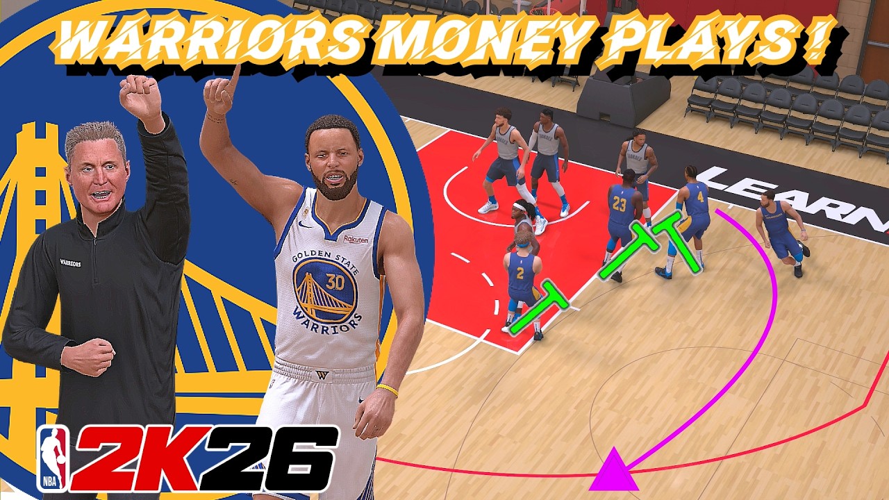 Best 3PT Playbook In NBA 2K26 ! | Warriors Money Plays Tutorial