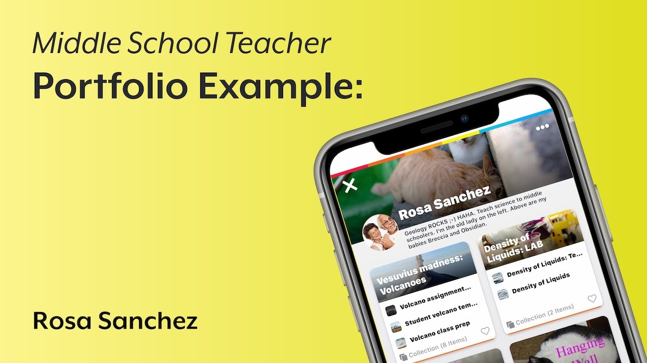 Middle School Teacher Portfolio Example: Rosa Sanchez