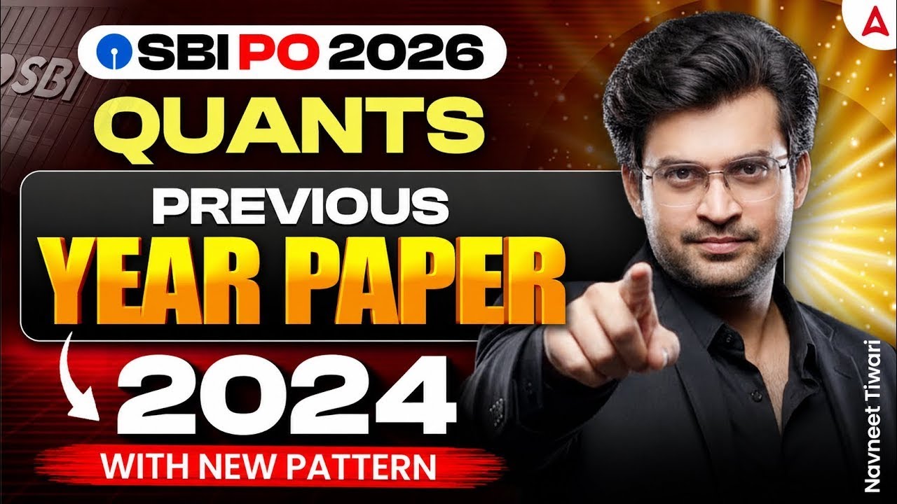 SBI PO 2026 Quant | Quant 2024 Previous Year Paper With New Pattern | By Navneet Sir